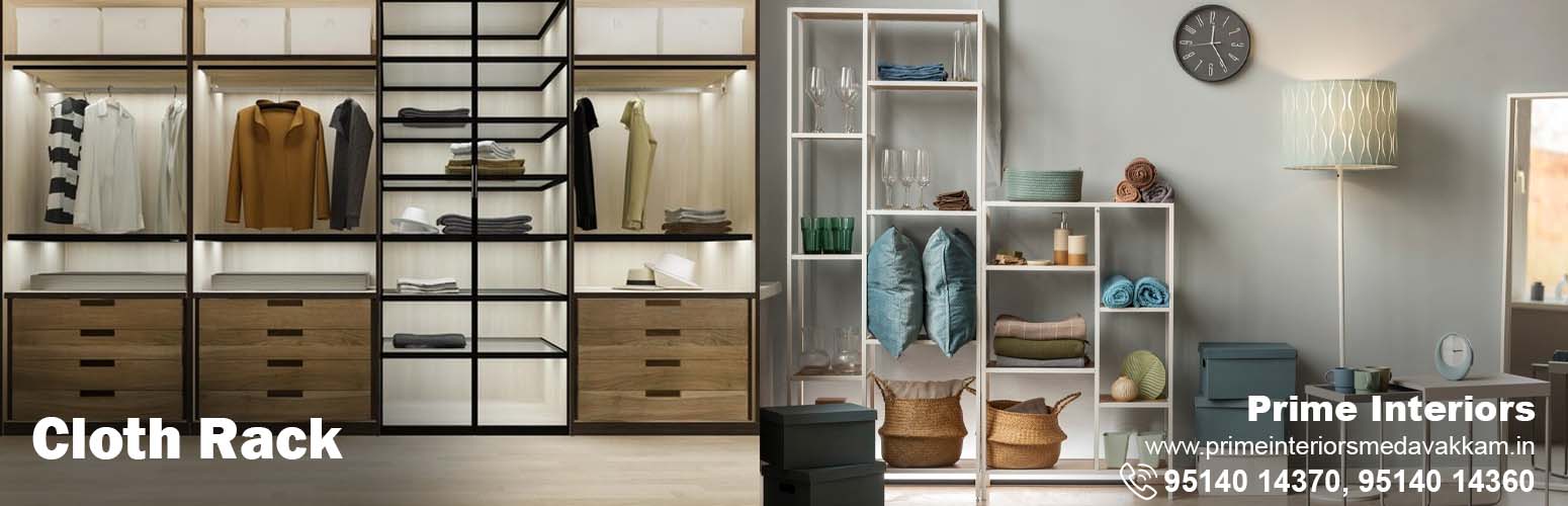 cloth rack, prime interiors, medavakkam, Chennai.