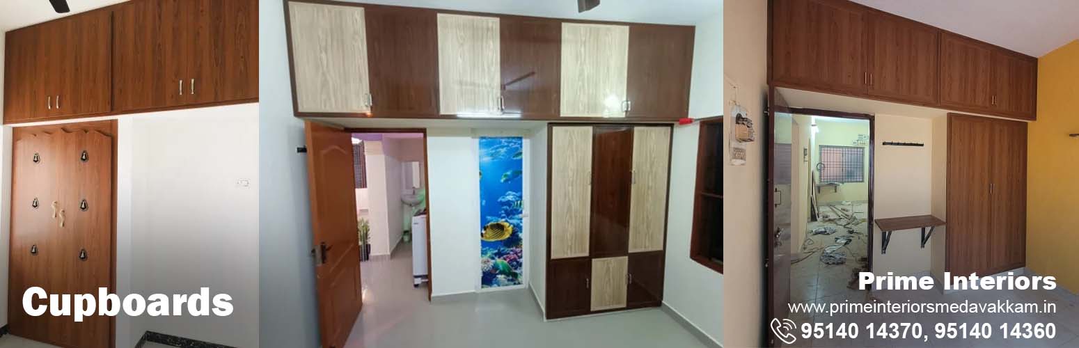 cupboards, prime interiors, medavakkam, Chennai.